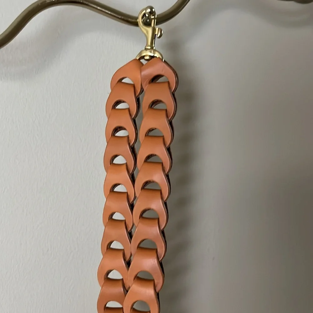 Clare V Double Veg Link Shoulder Bag Strap In Cuoio - Picture 6 of 9